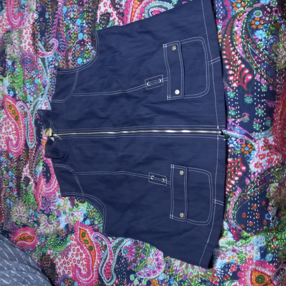 Allison Daley Blue Vest size 18